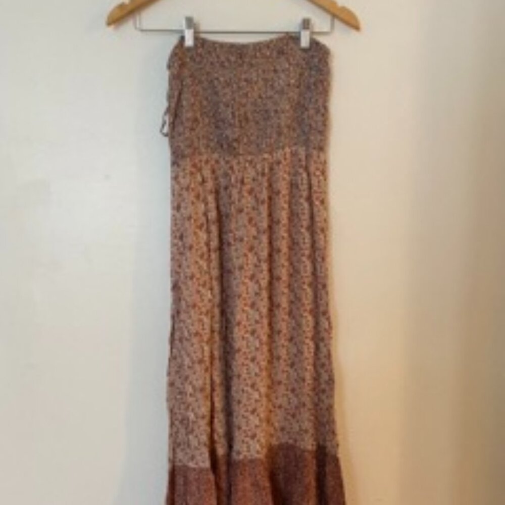 American Eagle Floral Strapless Maxi Dress size small